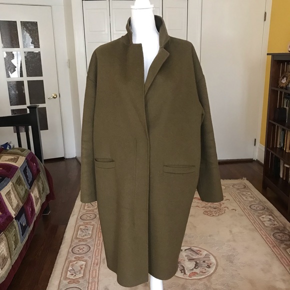 zara olive coat
